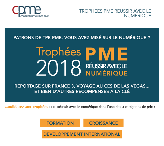 Candidatez aux trophées PME : réussir avec le numérique