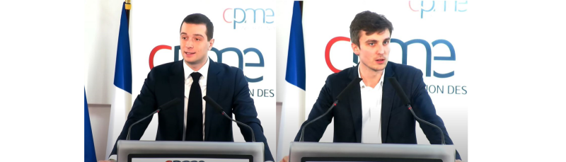 Grand oral CPME : Jordan Bardella (RN) et Léon Deffontaines (PCF) face aux PME