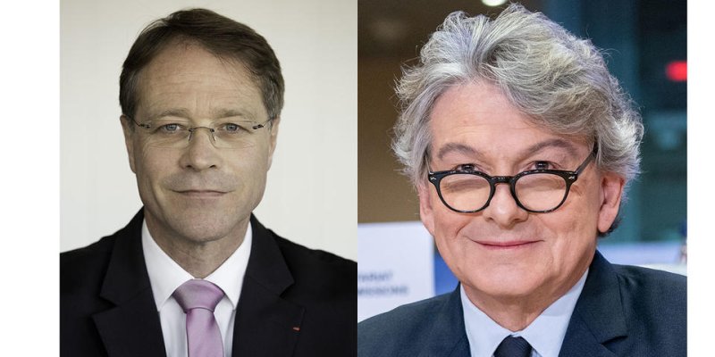Echange entre François Asselin et le Commissaire européen Thierry Breton